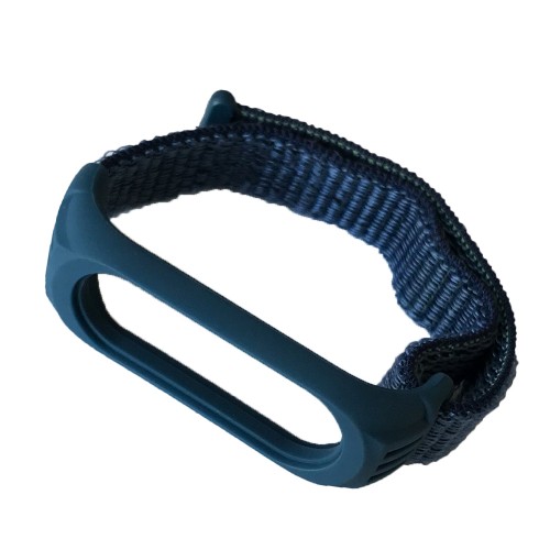 Ремінець Nylon+Silicone для Xiaomi Mi Band 3/4 Midnight blue-0