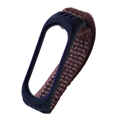 Ремінець Nylon+Silicone для Xiaomi Mi Band 3/4 Violet brown-0