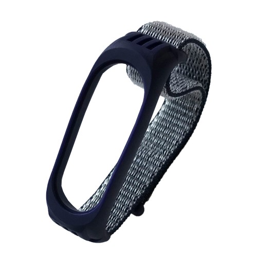 Ремінець Nylon+Silicone для Xiaomi Mi Band 3/4 Violet white-0