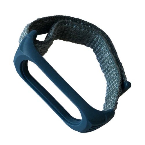 Ремінець Nylon+Silicone для Xiaomi Mi Band 3/4/5 Dark blue-0
