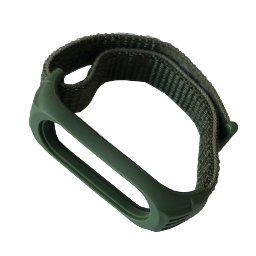Ремінець Nylon+Silicone для Xiaomi Mi Band 3/4/5/6 Forest green-0