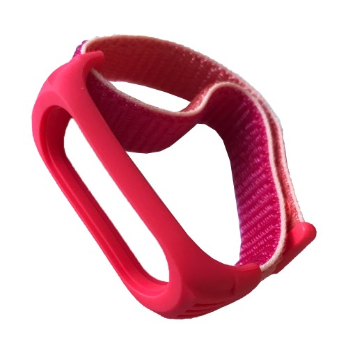 Ремінець Nylon+Silicone для Xiaomi Mi Band 3/4/5 Raspberry 2-0