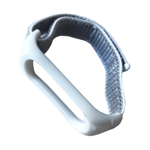 Ремінець Nylon+Silicone для Xiaomi Mi Band 3/4 White-0