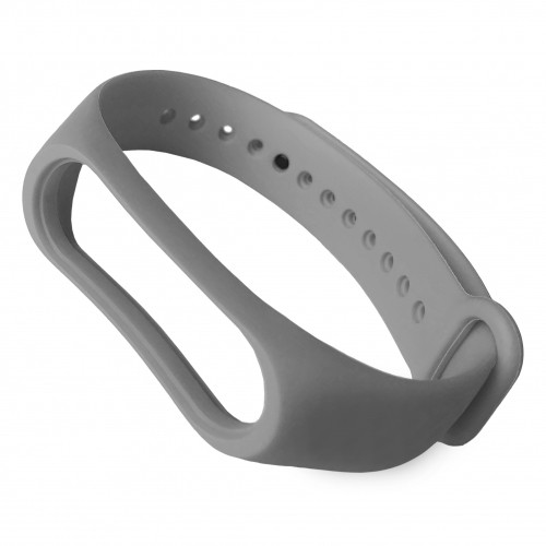 Ремінець Silicone для Xiaomi Mi Band 3/4 Light grey-0
