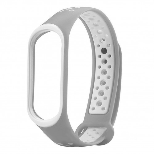 Ремінець SPORT для Xiaomi Mi Band 3/4 grey-white-0