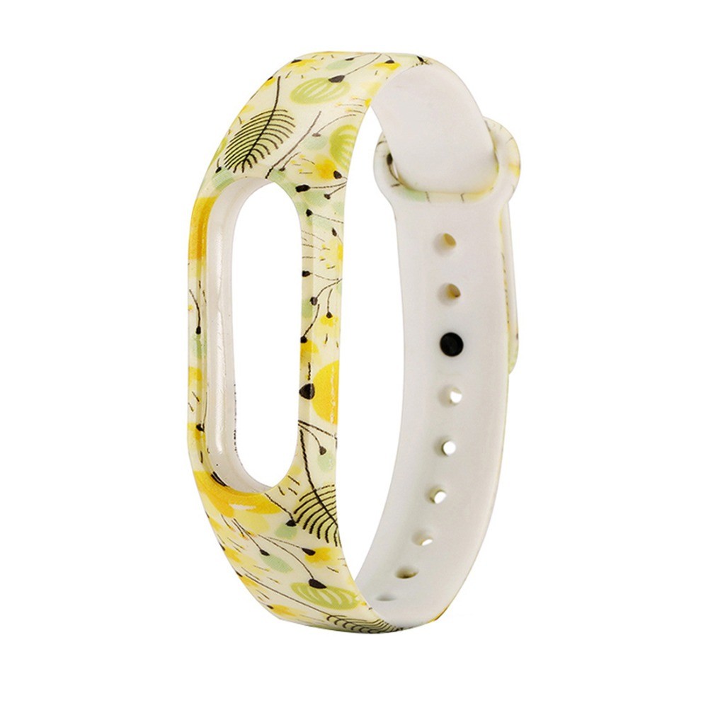 Ремінець Silicone Print для Mi Band 2 Flowers жовтий-0