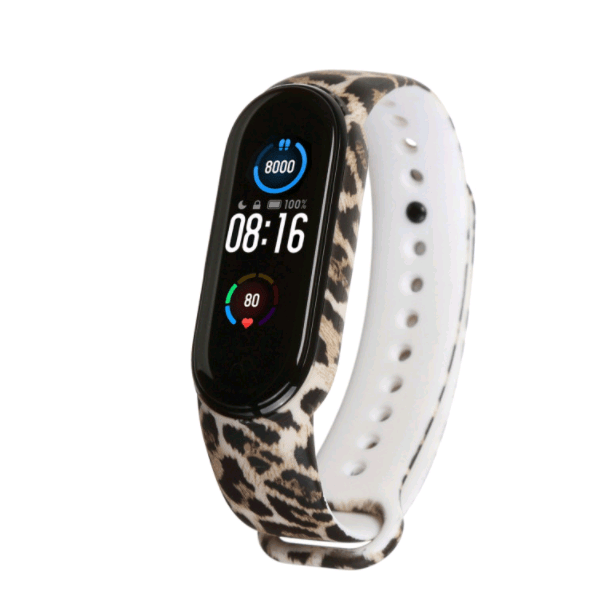 Ремінець Silicone Print для Mi Band 2 леопард-0