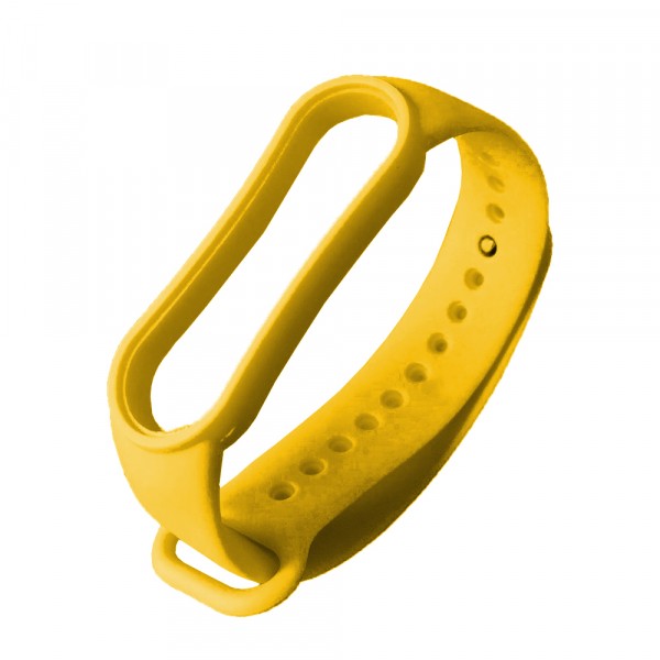 Ремінець Silicone для Xiaomi Mi Band 5 /6 (Yellow)-0