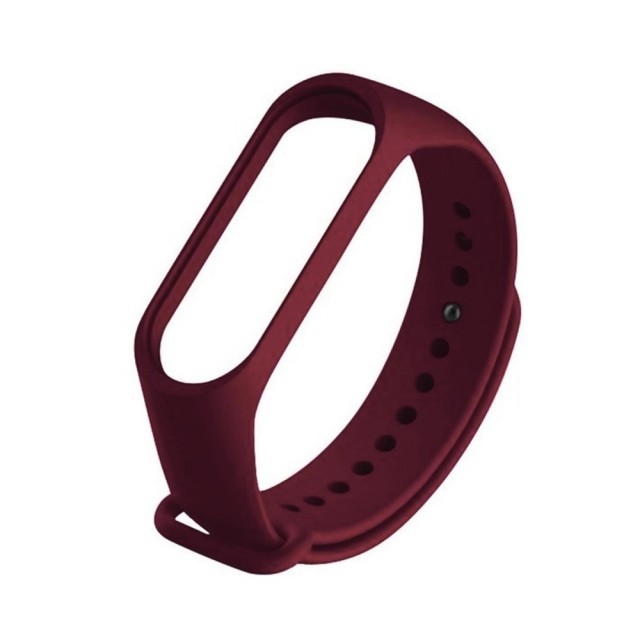 Ремінець Silicone для Xiaomi Mi Band 3/4 (Wine )-0