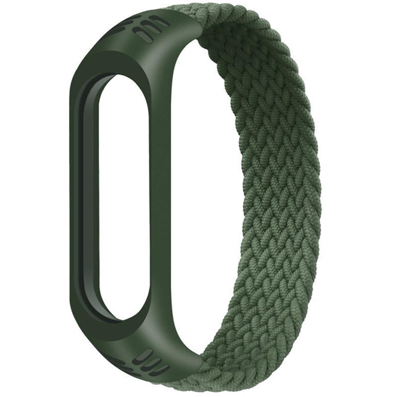 Braided Solo Loop для Xiaomi Mi Band 3/4/5/6 (S) зелений-0