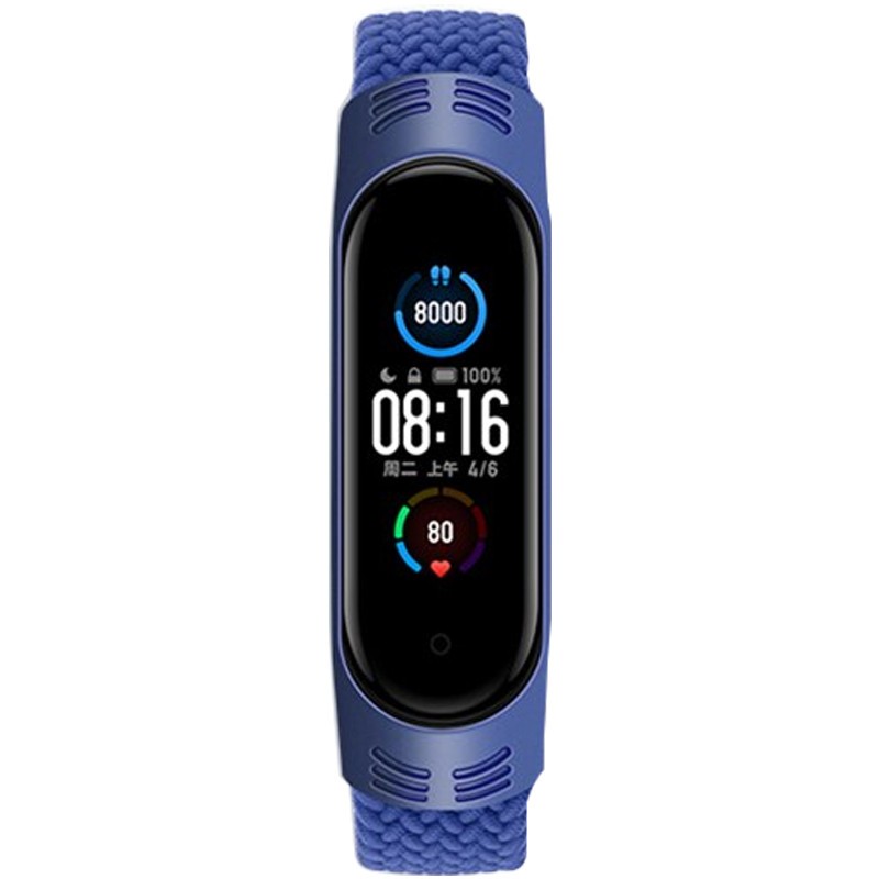 Braided Solo Loop для Xiaomi Mi Band 3/4/5/6 (S) синій-1