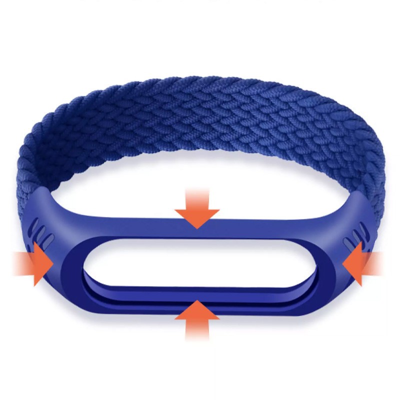 Braided Solo Loop для Xiaomi Mi Band 3/4/5/6 (S) синій-2