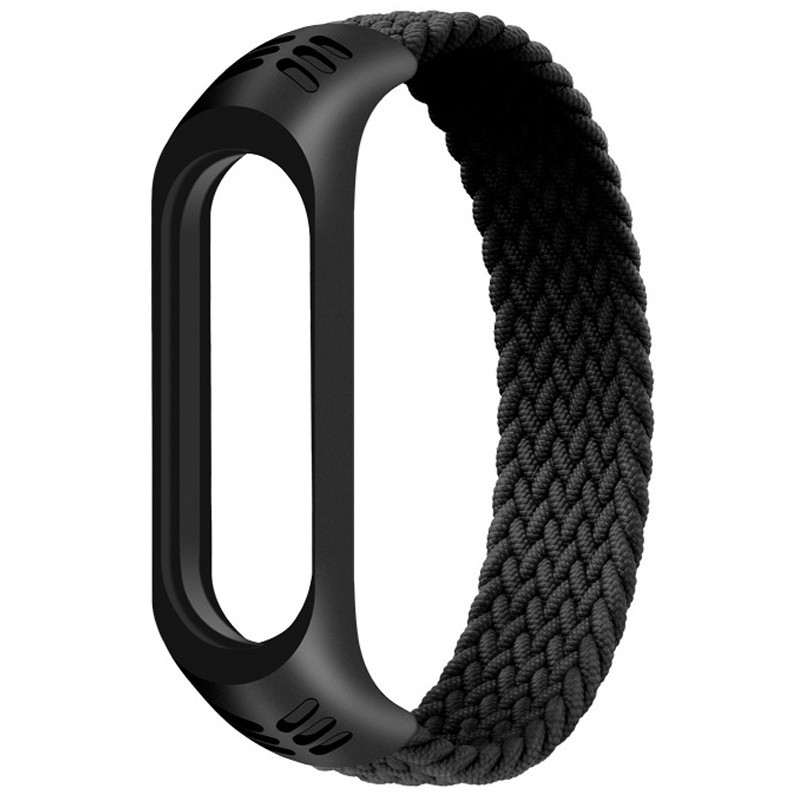 Braided Solo Loop для Xiaomi Mi Band 3/4/5/6 (S) чорний-0