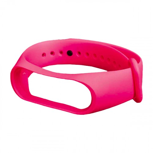 Ремінець Silicone для Xiaomi Mi Band 3/4 (Hot pink)-0