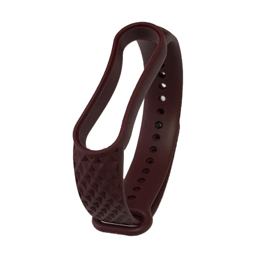 Ремінець Overlap для Xiaomi Mi Band 5 Marsala-0