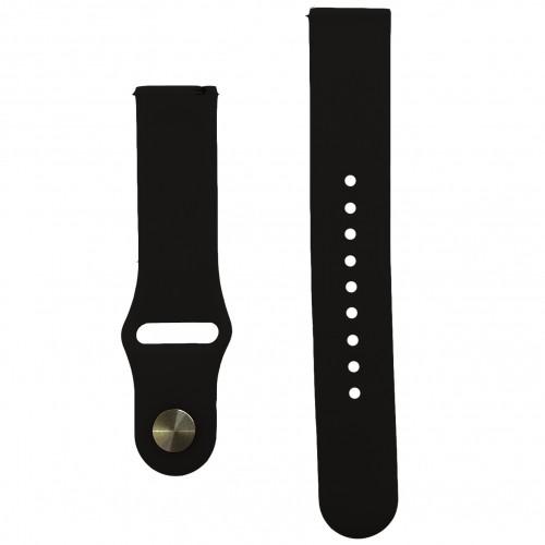 Ремінець універсальний Silicon Stripe 20mm black-0