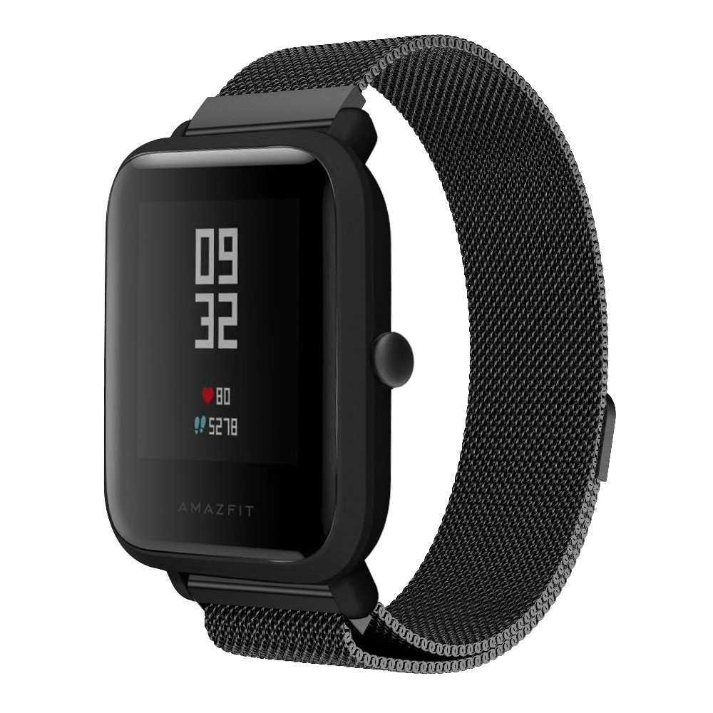 Ремінець Milanese Loop для Xiaomi Amazfit /Samsung 20 mm (Black)-0