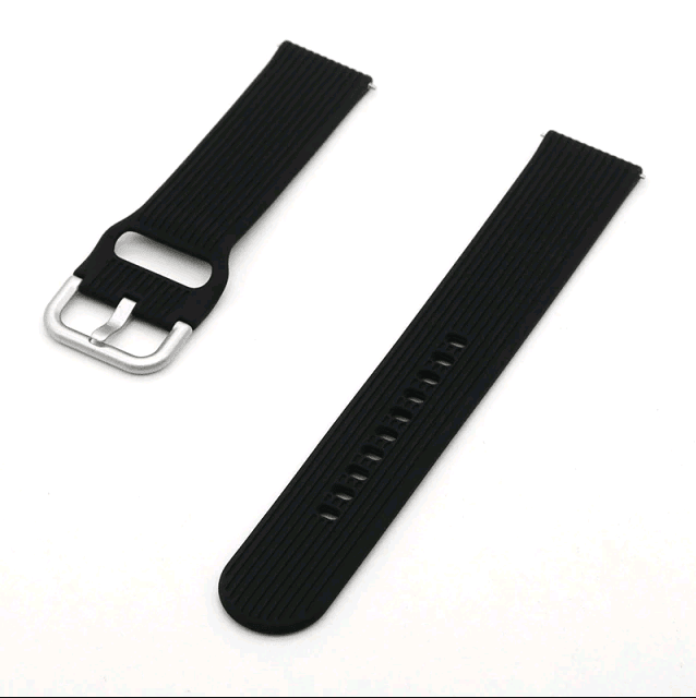 Ремінець Line Silicon 20mm (Black)-0