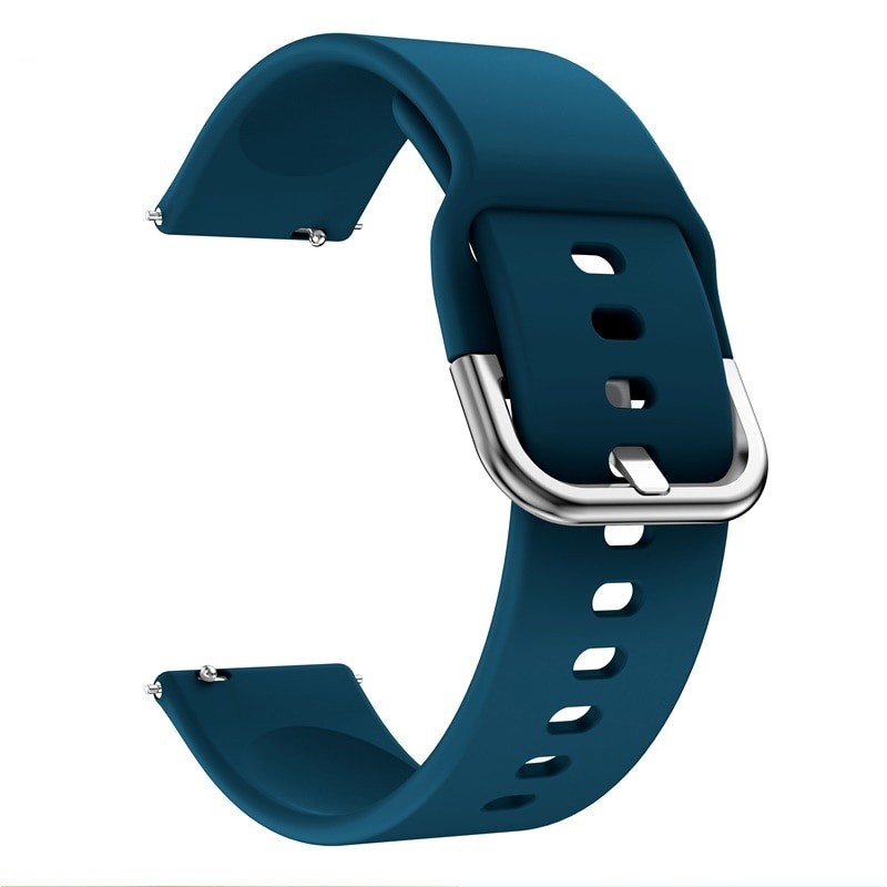 Ремінець Silicon для Samsung Gear S3/S2 22mm (мет. застібка) (Deep blue)-0