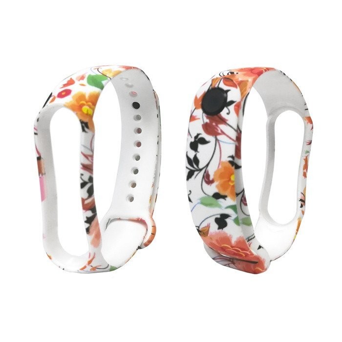 Ремінець Silicone PRINT для Mi Band 3/4 Польові квіти-0