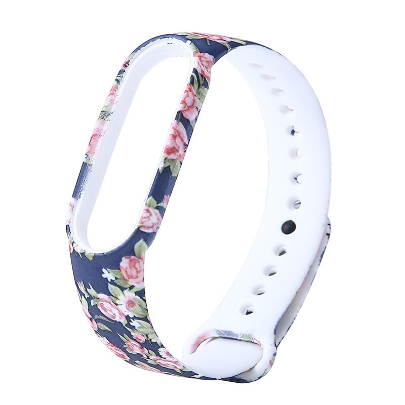 Ремінець Silicone PRINT для Mi Band 3/4 Троянди-0