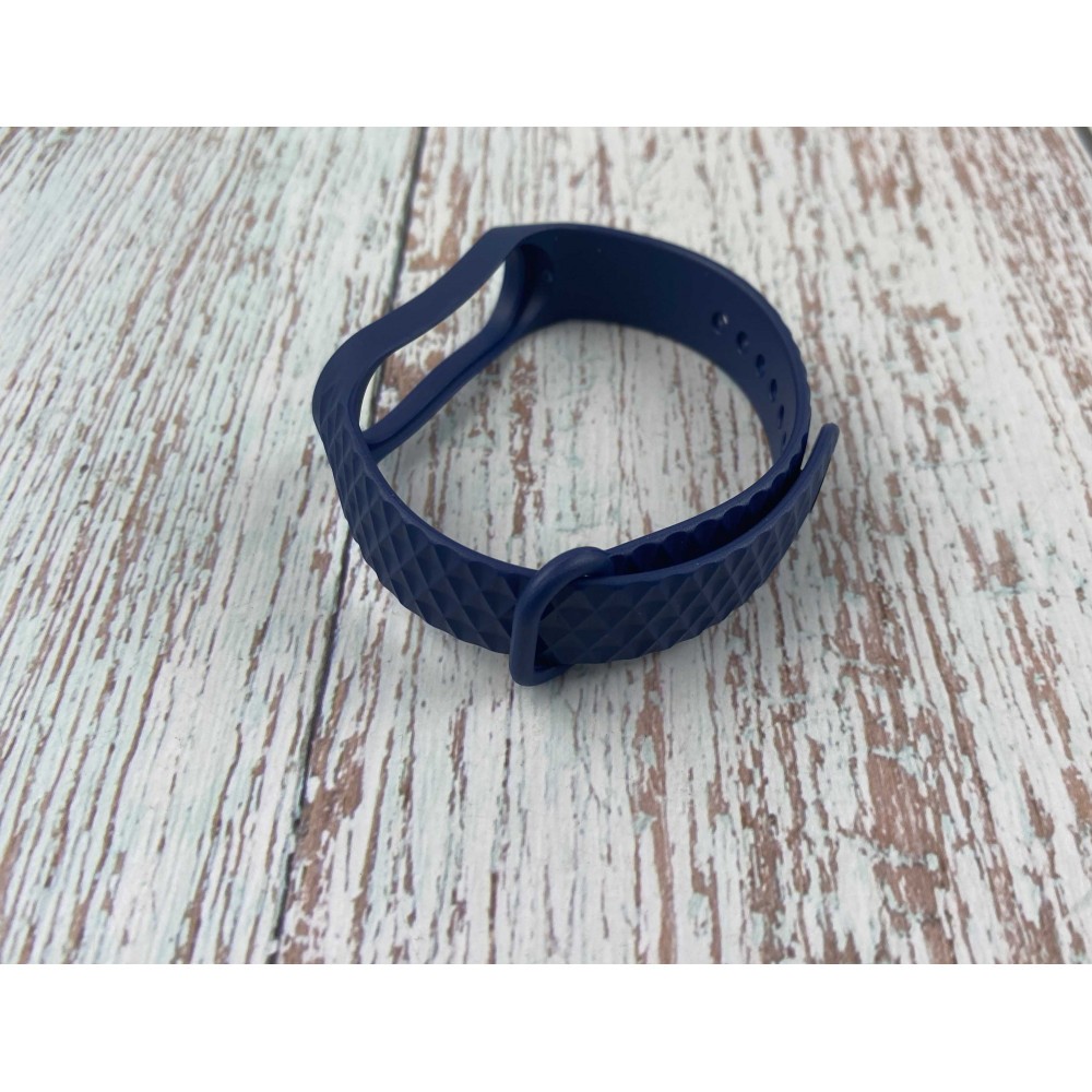 Ремінець Rhombus для Xiaomi Mi Band 3/Band 4 (Dark Blue)-0