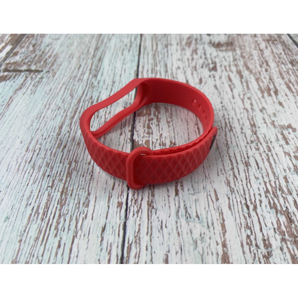 Ремінець Rhombus для Xiaomi Mi Band 3/Band 4 (Red)-0
