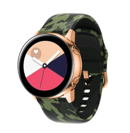 Ремінець для Samsung Gear S3 22mm (Камуфляж, Зелений)-0