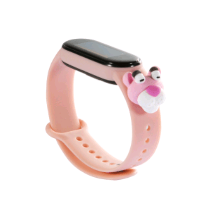 Ремінець Іграшка для Mi Band 3/4 (Пантера, Pink)-0