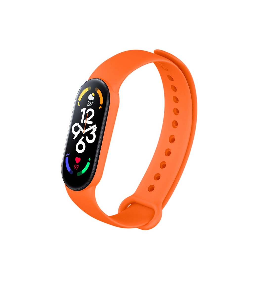 Ремінець Silicone для Mi Band 7/6/5 (Горіх)-0