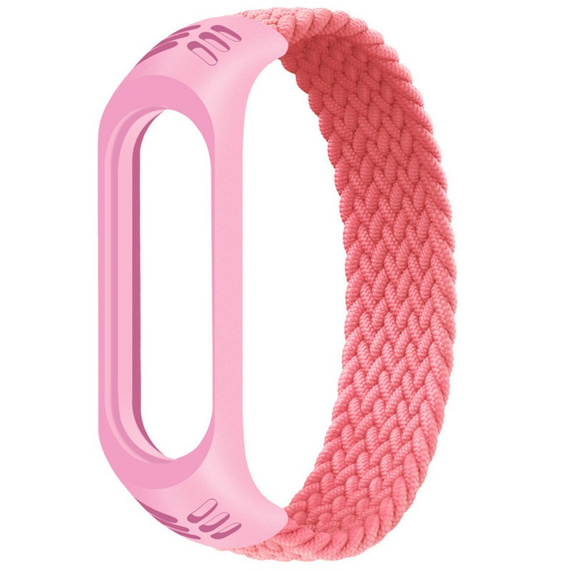 Braided Solo Loop для Xiaomi Mi Band 3/4/5/6 (M) рожевий-0