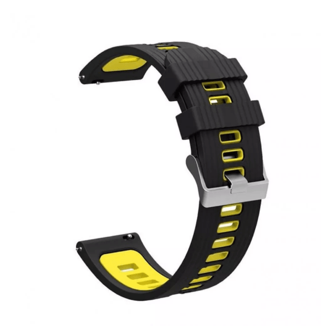 Ремінець Silicone GT3  22mm (Black/Yellow)-0