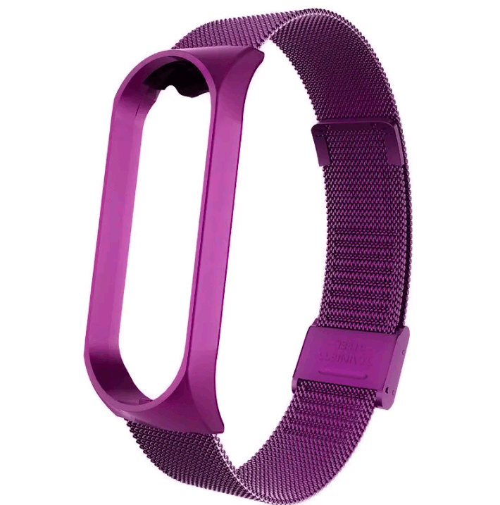 Ремінець Milanese Loop для Mi Band 5/Mi Band 6 бузковий-0
