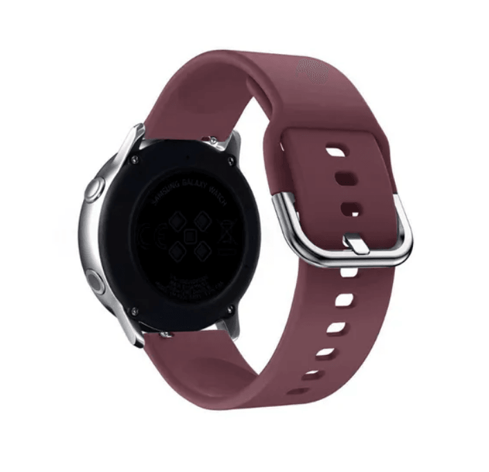 Ремінець Silicon для 22 mm (мет. застібка) (Wine red)-0
