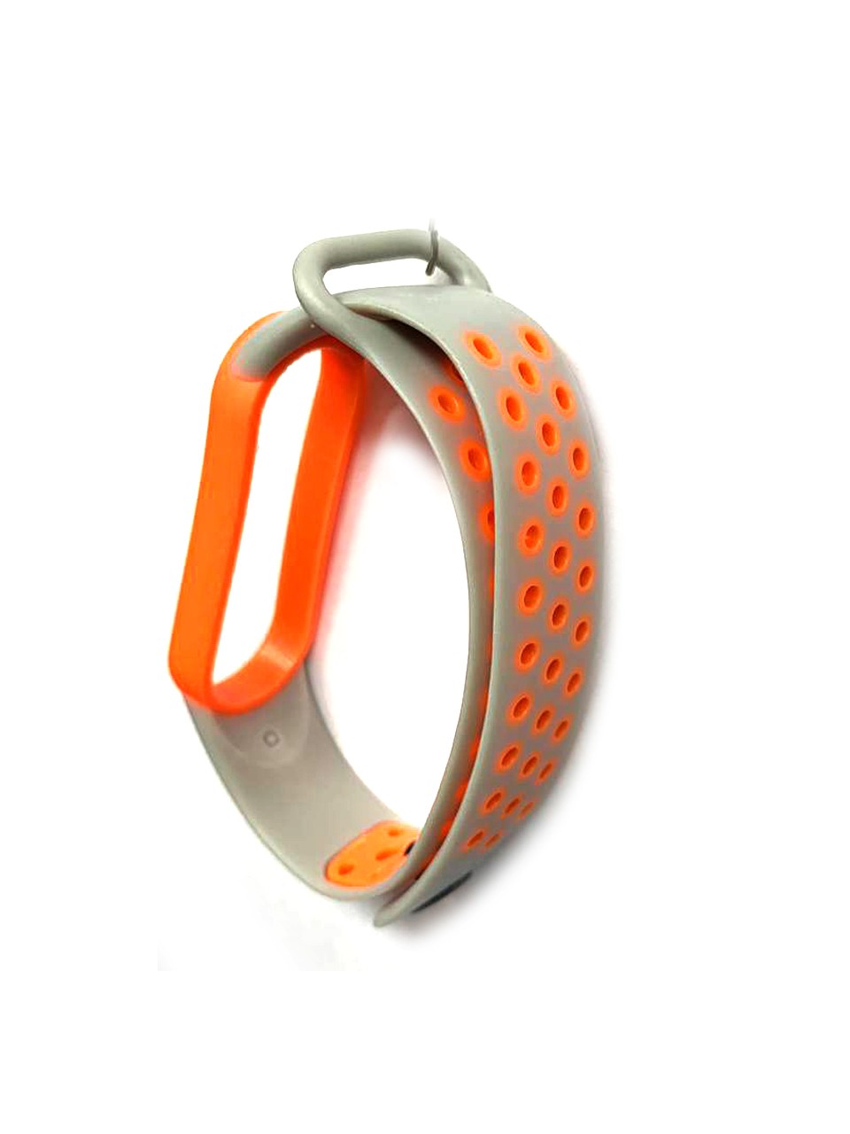 Ремінець SPORT-1 для Xiaomi Mi Band 5/6 grey-orange-0