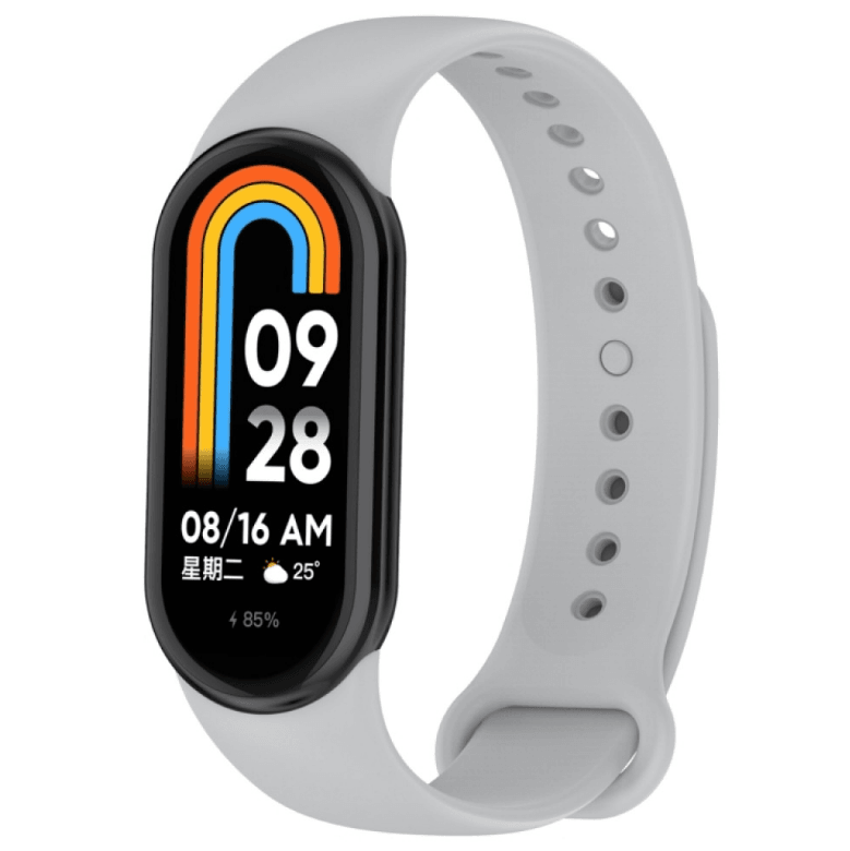 Ремінець Silicone для Mi Band 8  (light gray)-0