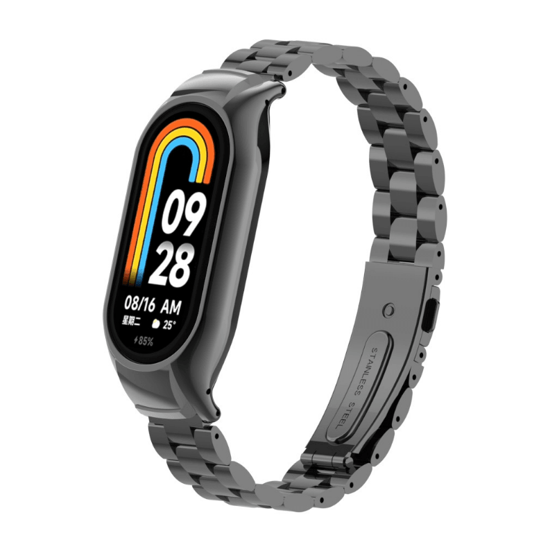 Ремінець Steel  для Mi Band 8 / 9 чорний-0