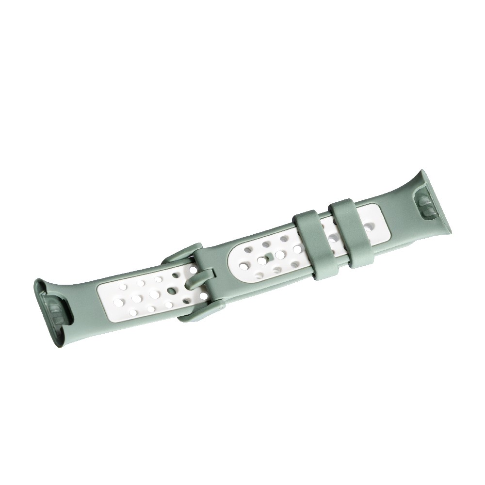 Ремінець Silicone SPORT для Xiaomi Mi Smart Band 7 Pro (Duck Green/White)-1