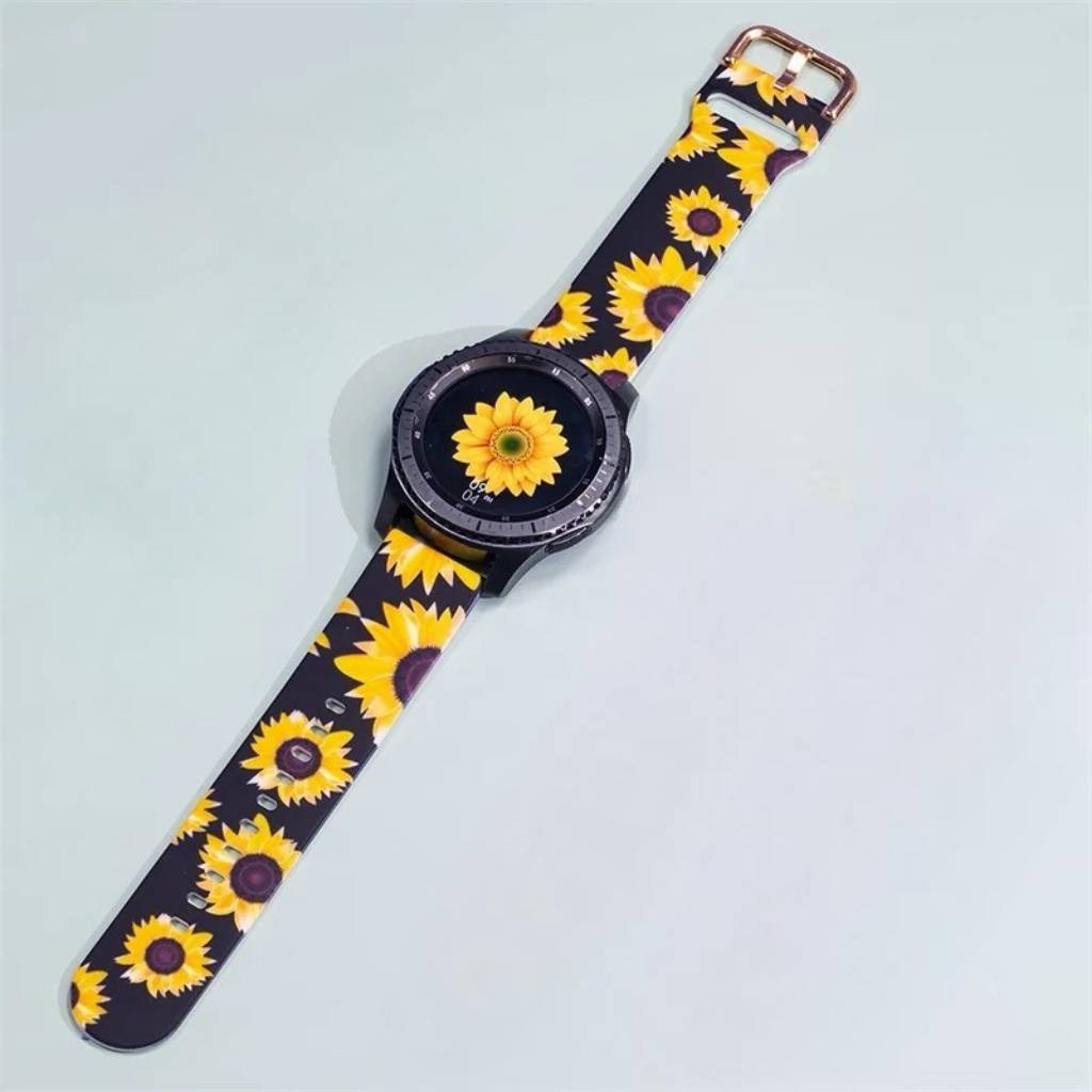 Ремінець Silicone Print 22 mm Соняшники-0