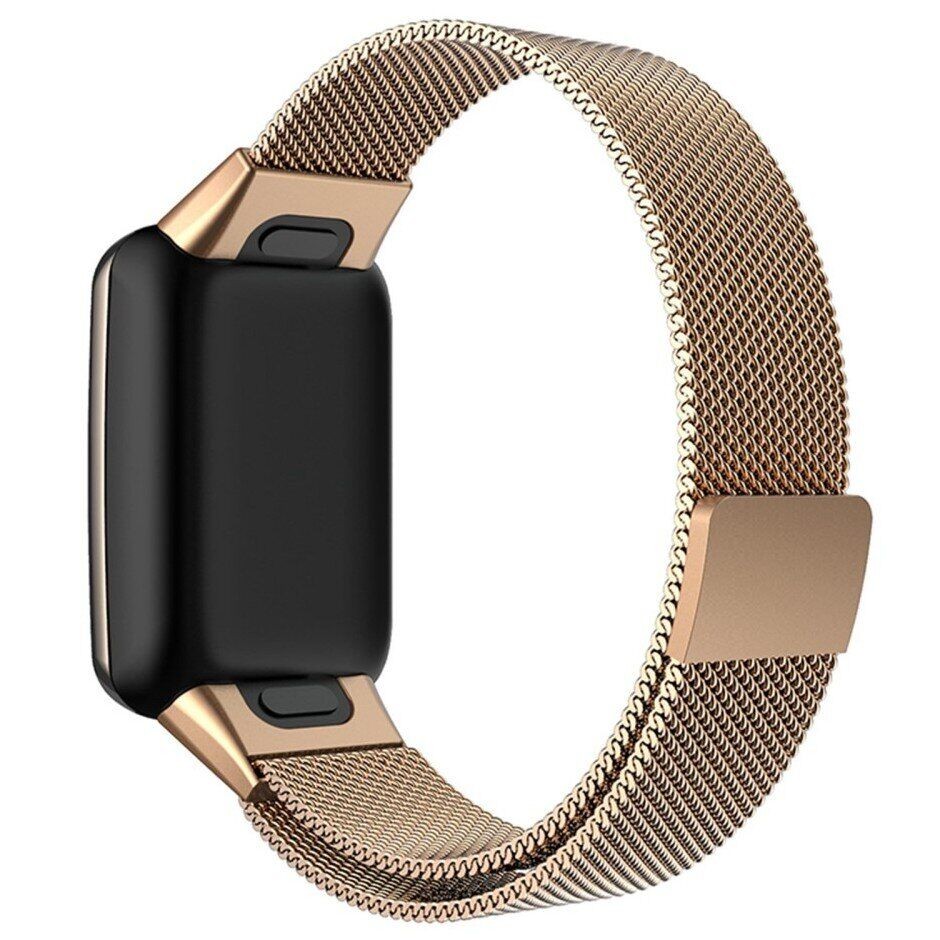 Ремінець Milanese loop для Xiaomi Mi Smart Band 7 Pro (Gold)-0