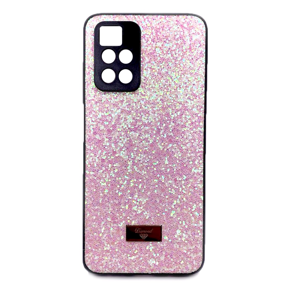 Накладка Bling Grainy Diamond Separate Camera для Xiaomi Redmi 10 (Світло-рожева)-0