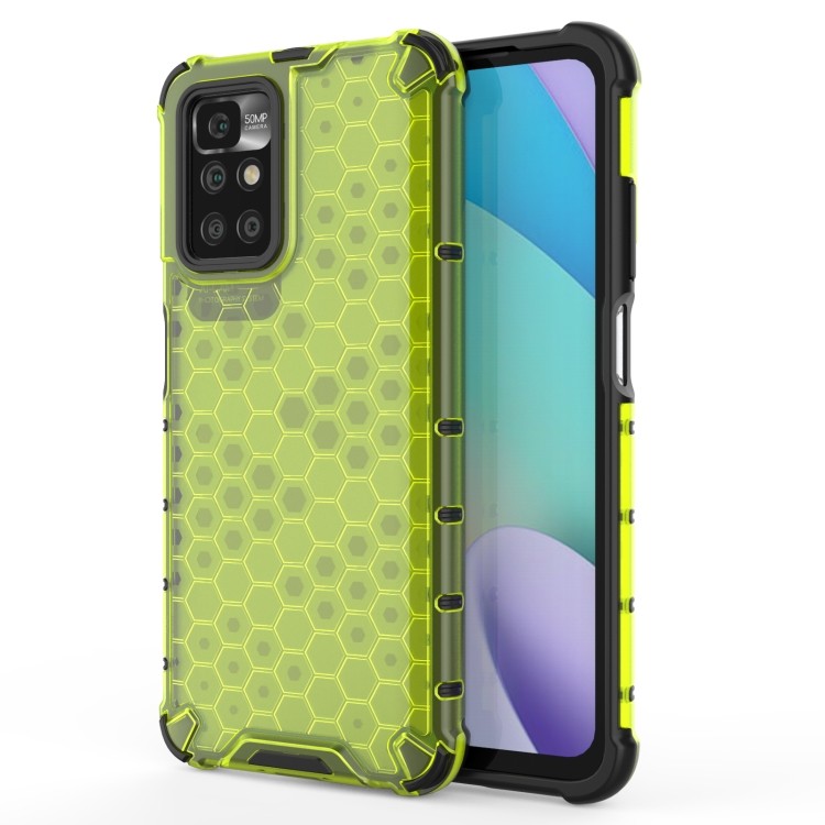 Накладка Honeycomb для Xiaomi Redmi 10/Redmi 10 2022 зелена-0