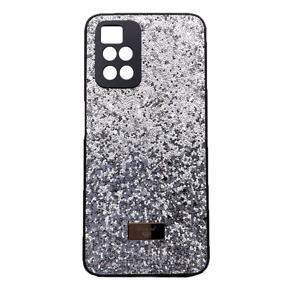 Накладка Bling Grainy Diamond Separate Camera для Xiaomi Redmi 10 (Срібляста)-0