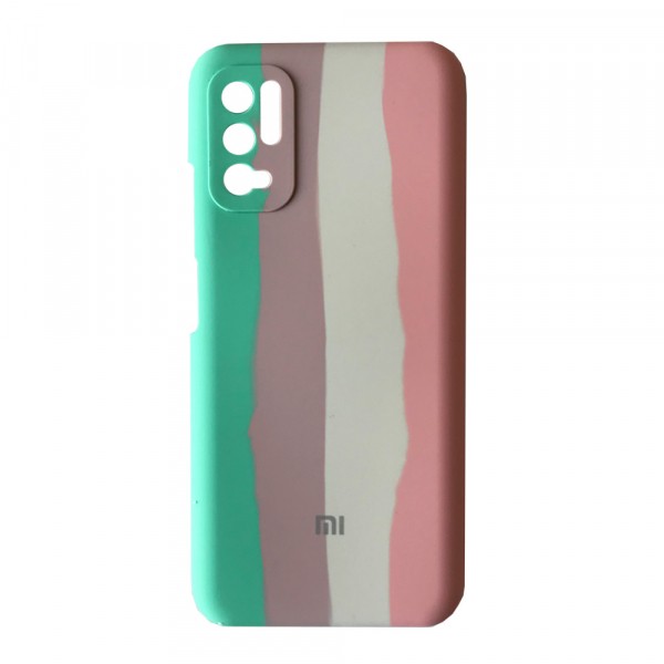 Rainbow Silicone Case для Xiaomi Redmi Note 10 5G/Poco M3 Pro (Candy)-0