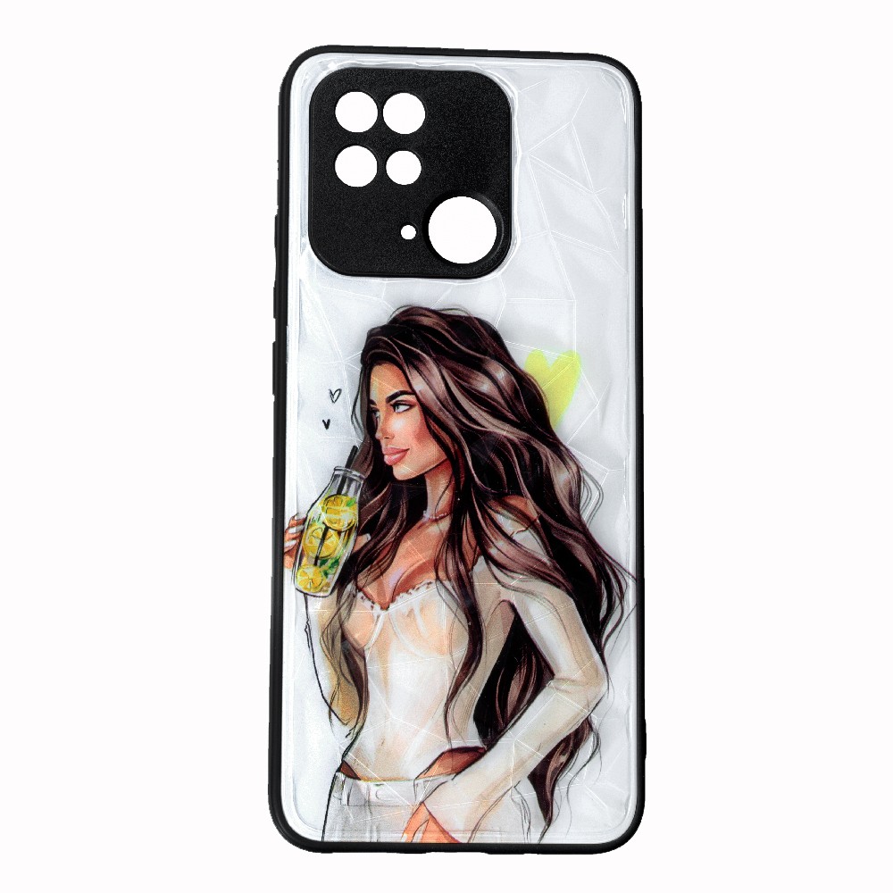 Накладка Ladies Camera для Xiaomi Redmi 10C/Poco C40 Дівчина з лимонадом-0