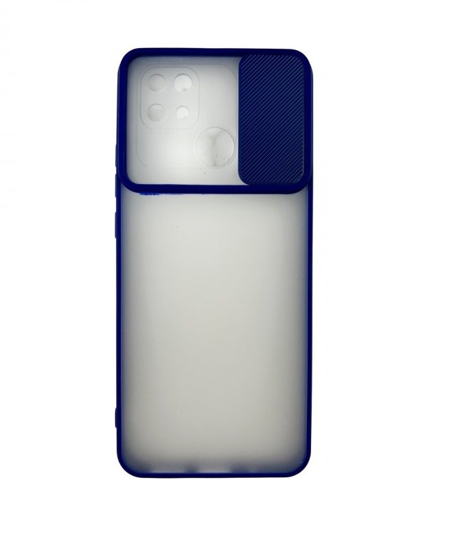 Накладка Camshield mate TPU для Xiaomi Redmi 10C синя шторка-0