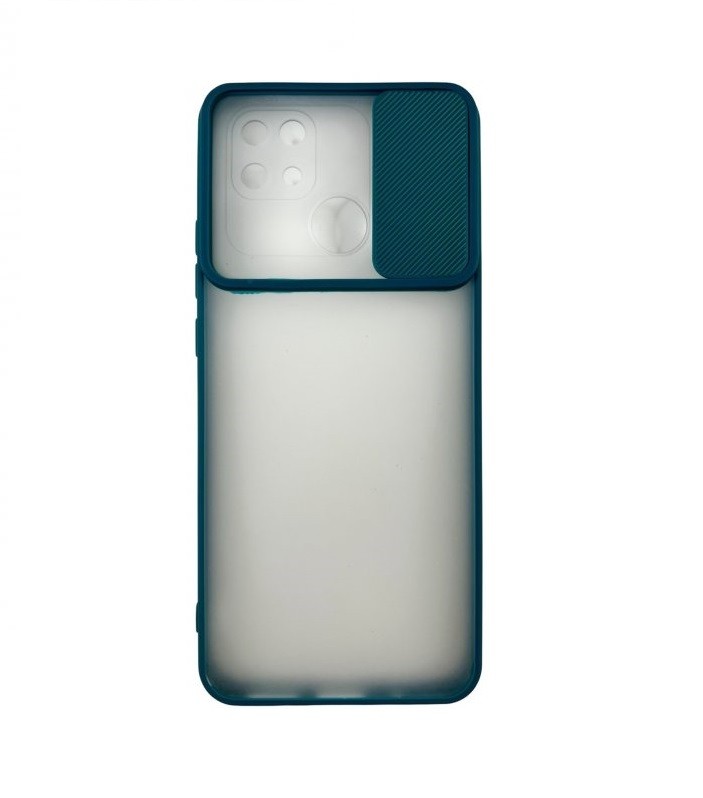 Накладка Camshield mate TPU для Xiaomi Redmi 10C зелена шторка-0