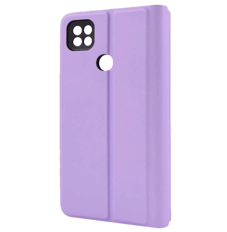 Книжка Shell Case для Xiaomi Redmi 10C (Light purple)-1