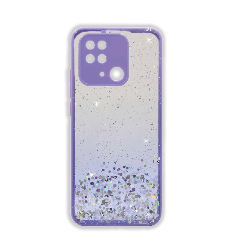 Накладка Glitter Bling Sequins для Xiaomi Redmi 10C (purple)-0