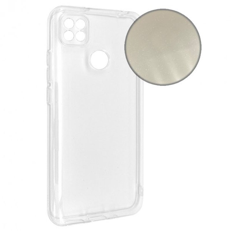 Накладка Molan Cano Glossy Jelly для Xiaomi Redmi 10C прозора з блискітками-0